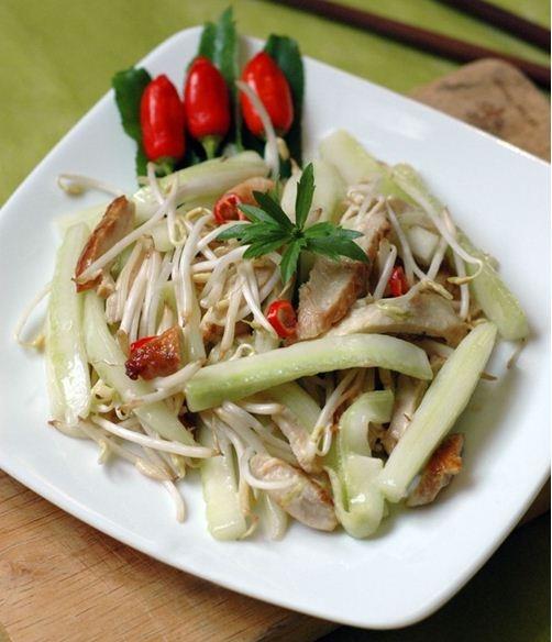 salad dưa leo thịt gà